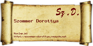 Szommer Dorottya névjegykártya