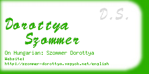 dorottya szommer business card